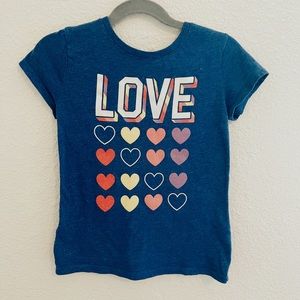 SOLD S 5/6 Children’s Place Blue “Love” Graphic T-Shirt